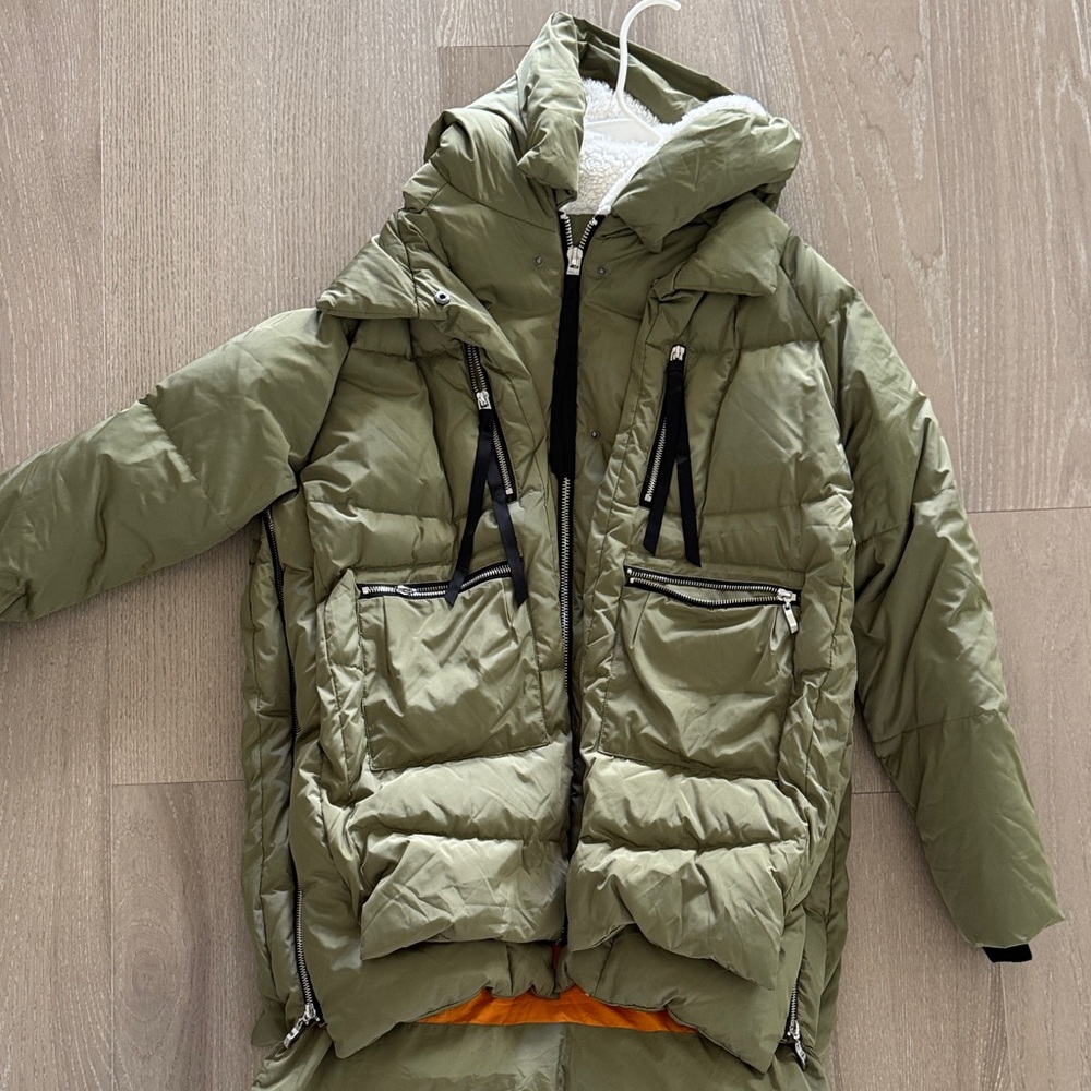 Viral Amazon winter coat – Olive Green Puffer Jacket with Hood